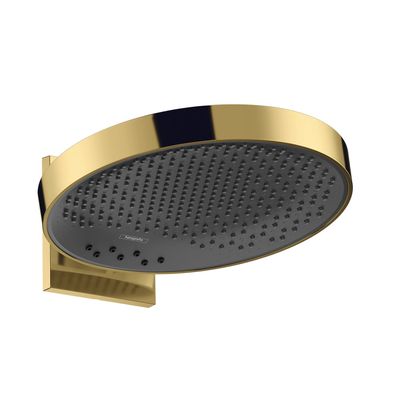 hansgrohe Rainfinity Kopfbrause 360 3jet mit Wandanschluss, Polished Gold Optic
