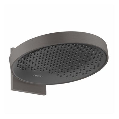 hansgrohe Rainfinity Kopfbrause 360 1jet mit Wandanschluss, Brushed Black Chrome
