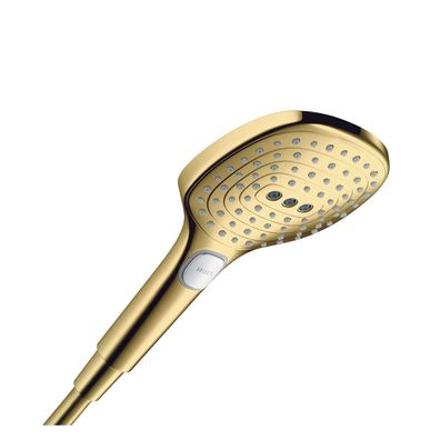 hansgrohe Raindance Select E pomme de douche à main 120 3 jets, Optique Or poli