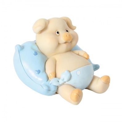 Spardose Baby-Schweinchen blau