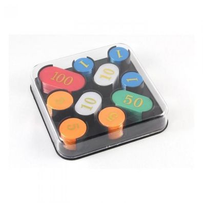 Spielchips - Roulettchips - Jetons - mit Werten - 100 Stück