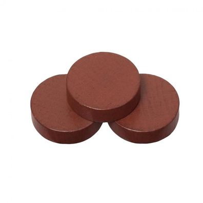 Spielsteine - rund - Holz - braun - 21 x 6 mm