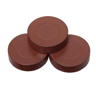 Spielsteine - rund - Holz - braun - 28 x 7 mm