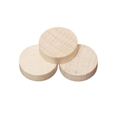 Spielsteine - rund - Holz - natur - 21 x 6 mm