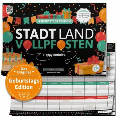 STADT LAND Vollpfosten - Geburtstags Edition - Happy Birthday (DinA4-Format) - deutsc