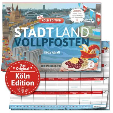 STADT LAND Vollpfosten - Köln Edition – A4 - Kölle Alaaf! - deutsch