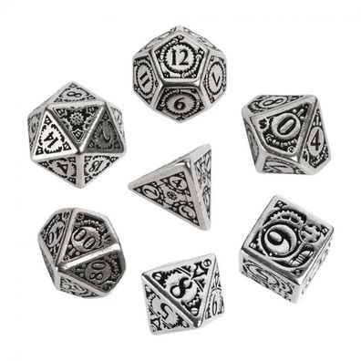 Steampunk Würfel-Set - 7 Stück - aus Metall