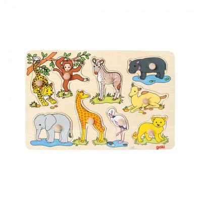 Steckpuzzle Afrikanische Tierkinder