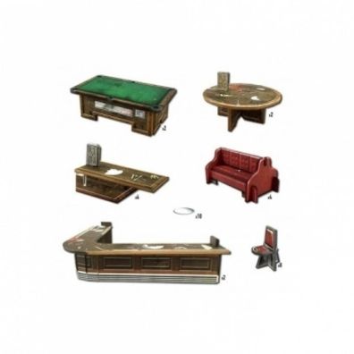 Tabletop Terrain - Diner/Casino (32 Teile) - englisch