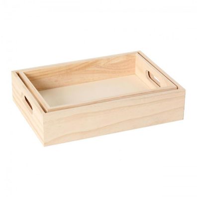 Tablett-Set (2) natur