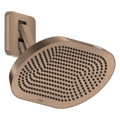 AXOR ShowerSphere Kopfbrause 370/220 2jet mit beweglichem Brausearm, Brushed Red Gold