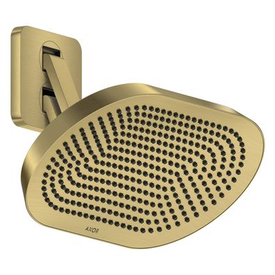 AXOR ShowerSphere Kopfbrause 370/220 2jet mit beweglichem Brausearm, Brushed Brass