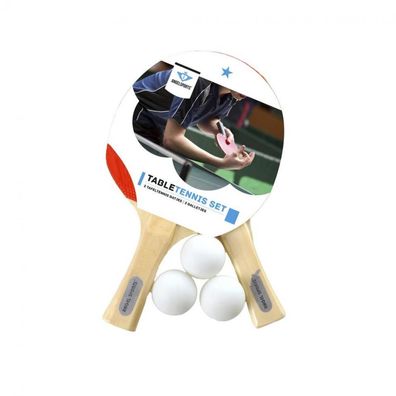 Tischtennis-Set - 2x Schläger 1 Stern und 3 Bälle