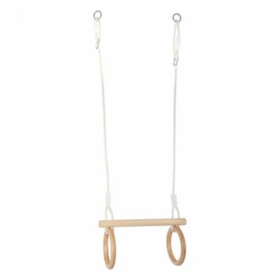 Trapez mit Turnringen aus Holz