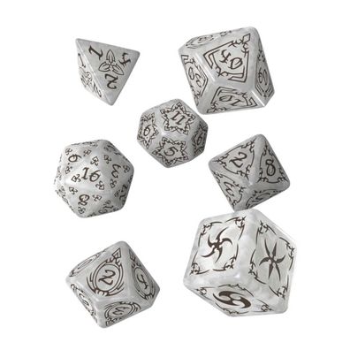 Tribal Dice Set - Pearl/Brown