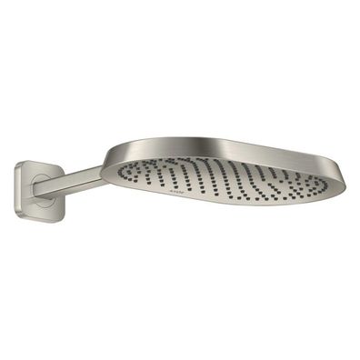 AXOR ShowerSphere Kopfbrause 370/220 1jet EcoSmart mit Brausearm, Edelstahl Optic