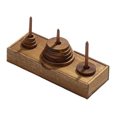 Turm von Hanoi - 9 Scheiben - Denkspiel - Knobelspiel - Geduldspiel