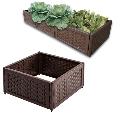 UPP Multifunktions Hochbeet flexibel & erweiterbar 4er Set inkl. Schutzhaube