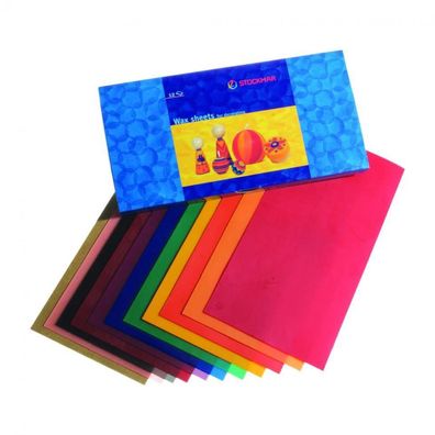 Wachsfolien Grundsortiert 12 Stück 20 x 10 cm