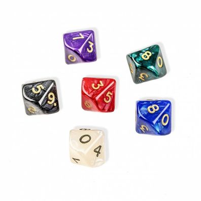 Würfel - 10-seitig - pearl - 50 Stück