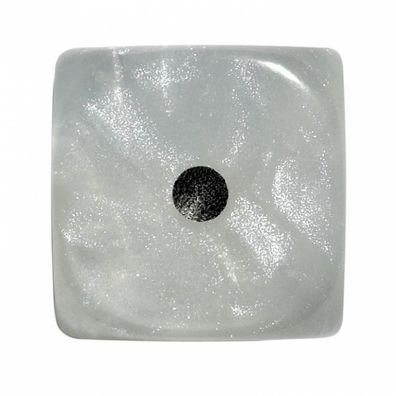 Würfel - 12 mm - weiß - pearl - 36 Stück