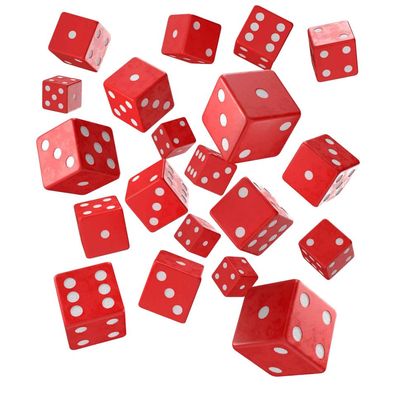 Würfel - D6s - Red&White
