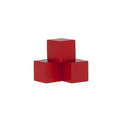 Würfel - Quader - kantig - 16mm - rot