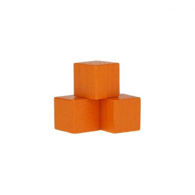 Würfel - Quader - kantig - 16mm - orange