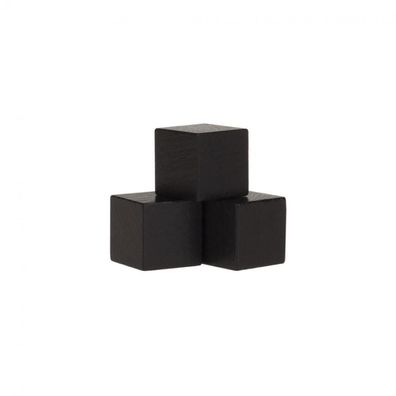 Würfel - Quader - kantig - 16mm - schwarz