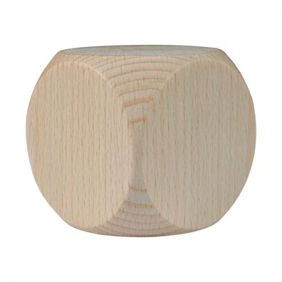 Würfel XXL - Blanko - W6 - Buche - Holz - 80 mm