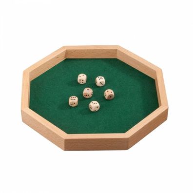 Würfelbrett - Octagon - Würfelteller - achteckig