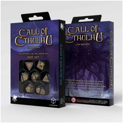 Würfelset - Call of Cthulhu 7th Edition - Blue-green/Gold - 7 Würfel