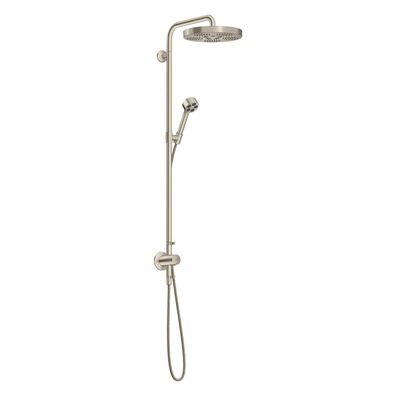 AXOR One Showerpipe mit Thermostat und Kopfbrause 280 1jet EcoSmart Unterputz, Brushe