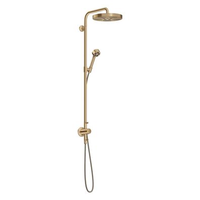 AXOR One Showerpipe mit Thermostat und Kopfbrause 280 1jet EcoSmart Unterputz, Brushe