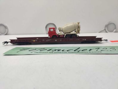 Märklin H0 AC 4740 Niederflurwagen "Rollende Landstr." / Saadkms 690 / DB / LKW - Be