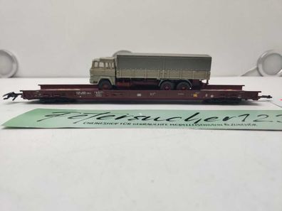 Märklin H0 AC 4740 Niederflurwagen "Rollende Landstr." / Saadkms 690 / DB / LKW Lang