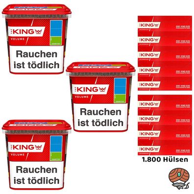 The King Red Volumentabak Mega Box 3x 280g Hülsen