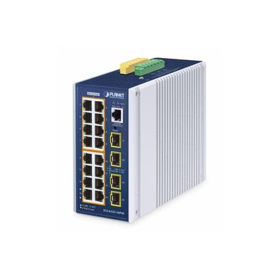 PLANET Industrial 16-Port 10/100/1000T + 4 1G/2,5 SFP, POE