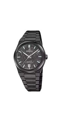 Festina SWISS MADE HERREN UHR NUEVA I-SIZE F20080/2 Schwarz Edelstahl Armband