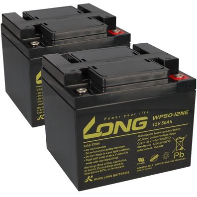 Akku-Satz 24V 50Ah mit 2x Kung Long WP50-12NE für Shoprider Arthus