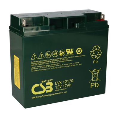 CSB EVX12170 Deep-Cycle AGM Bleiakku 12V 17Ah M5-Flachpol
