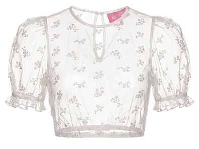 Dirndlbluse Henna Blümchen ecru