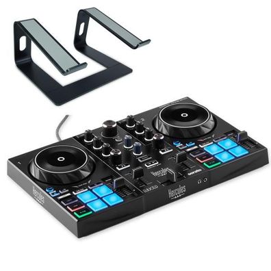 Hercules DJ Control Inpulse 200 MK3 mit Laptop Stativ Schwarz