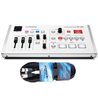 Roland Streaming Mixer VR-1HD mit XLR-Kabel