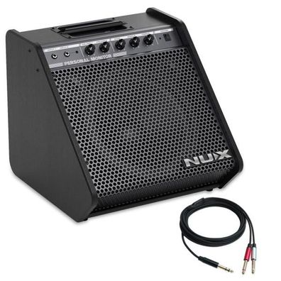 Nux Schlagzeug-Verstärker NPA-100 E-Drum Monitor mit Splitter-Kabel