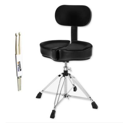 Ahead Schlagzeug Hocker SPG-BBR4 Spinal Glide 4-Beinig mit Drumsticks