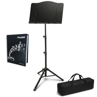 keepdrum Notenpult MUS024 mit Tasche und DIN A4 Mappe