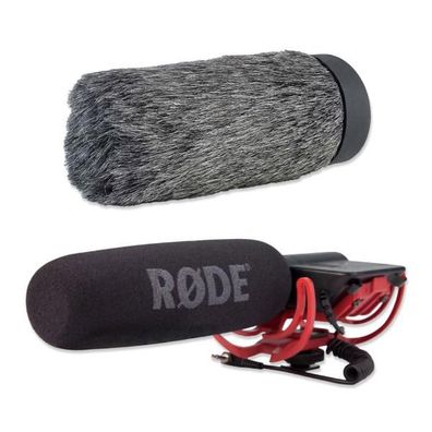 Rode Mikrofon Videomic Rycote Richtmikrofon mit keepdrum Fell-Windschutz