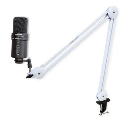 Samson USB-Mikrofon G-Track Pro mit Gelenkarm Weiss