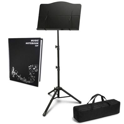 keepdrum Notenpult MUS024 mit Tasche und DIN A3 Mappe